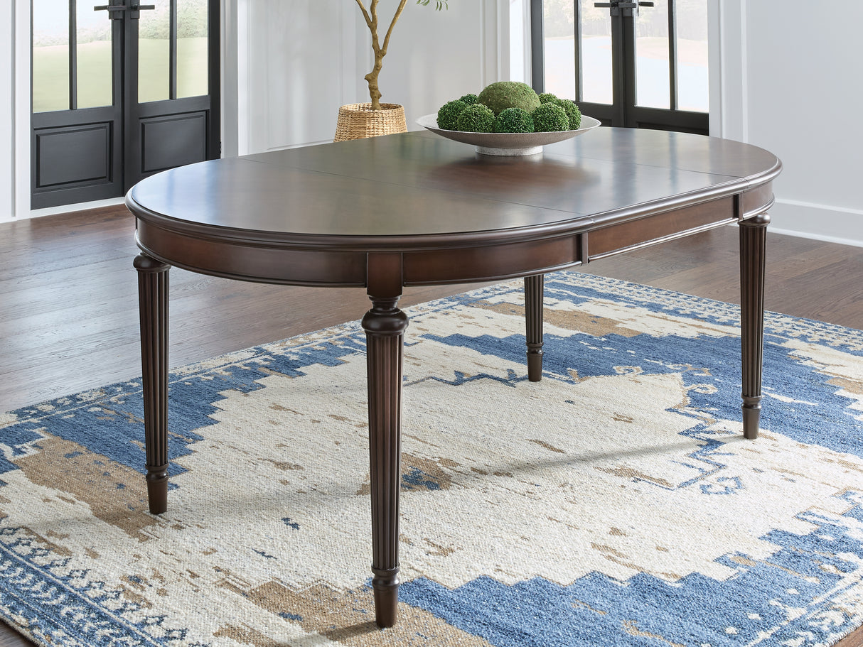 Furniture City - MS - Ashley Furniture - Lavinton Dining Room - Oval Dining Room EXT Table / Brown - D764-35