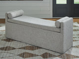 Furniture City - MS - Ashley Furniture - Galliden Dining Room - Large UPH Dining Room Bench / Beige - D841-00