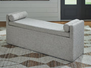 Furniture City - MS - Ashley Furniture - Galliden Dining Room - Large UPH Dining Room Bench / Beige - D841-00