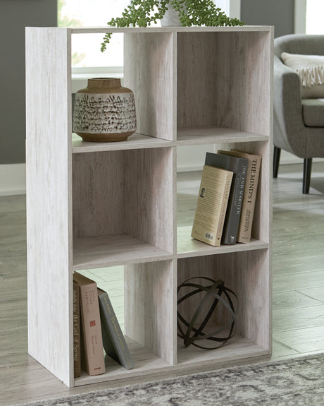 Furniture City - MS - Ashley Furniture - Paxberry Six Cube Organizer - Six Cube Organizer / Whitewash - EA1811-3X2