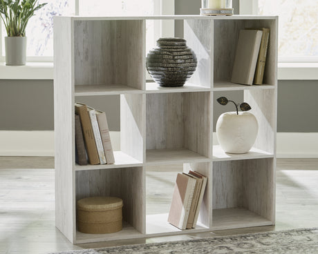 Furniture City - MS - Ashley Furniture - Paxberry Nine Cube Organizer - Nine Cube Organizer / Whitewash - EA1811-3X3