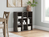 Furniture City - MS - Ashley Furniture - Piperton Nine Cube Organizer - Nine Cube Organizer / Charcoal - EA5514-3X3