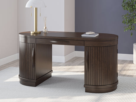 Furniture City - MS - Ashley Furniture - Korestone Office Desk - Home Office Desk / Warm Brown - H687-27