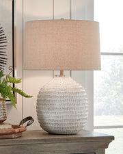 Furniture City - MS - Ashley Furniture - Jamon Lighting - Table Lamp (Set of 2) / Beige - L100764X2