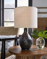 Furniture City - MS - Ashley Furniture - Garinton Lighting - Table Lamp (Set of 2) / Black - L180184X2