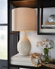 Furniture City - MS - Ashley Furniture - Garinton Lighting - Table Lamp (Set of 2) / Cream - L180194X2