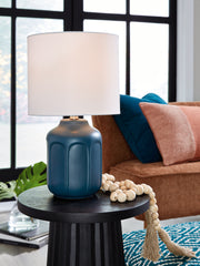Furniture City - MS - Ashley Furniture - Gierburg Lighting - Table Lamp (Set of 2) / Teal - L180214X2