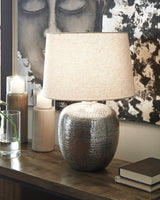 Furniture City - MS - Ashley Furniture - Magalie Lighting - Table Lamp (Set of 2) / Antique Silver Finish - L207314X2