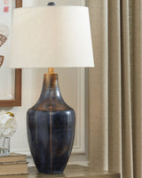 Furniture City - MS - Ashley Furniture - Evania Lighting - Table Lamp (Set of 2) / Indigo - L207344X2