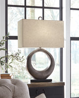 Furniture City - MS - Ashley Furniture - Saria Lighting - Table Lamp (Set of 2) / Antique Silver Finish - L207394X2