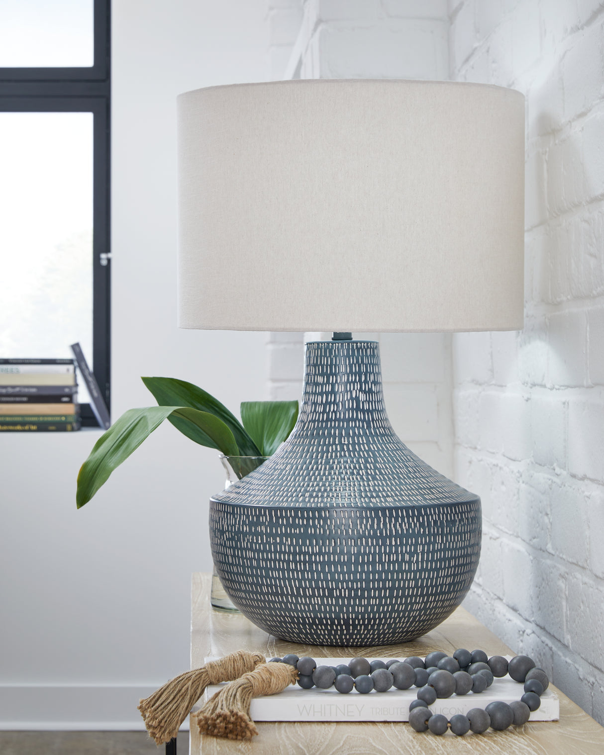 Furniture City - MS - Ashley Furniture - Schylarmont Lighting - 2-Piece Lamp Set / Antique Gray/White - L207474X2