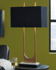 Furniture City - MS - Ashley Furniture - Malana Lighting - Table Lamp (Set of 2) / Brass Finish - L208254X2