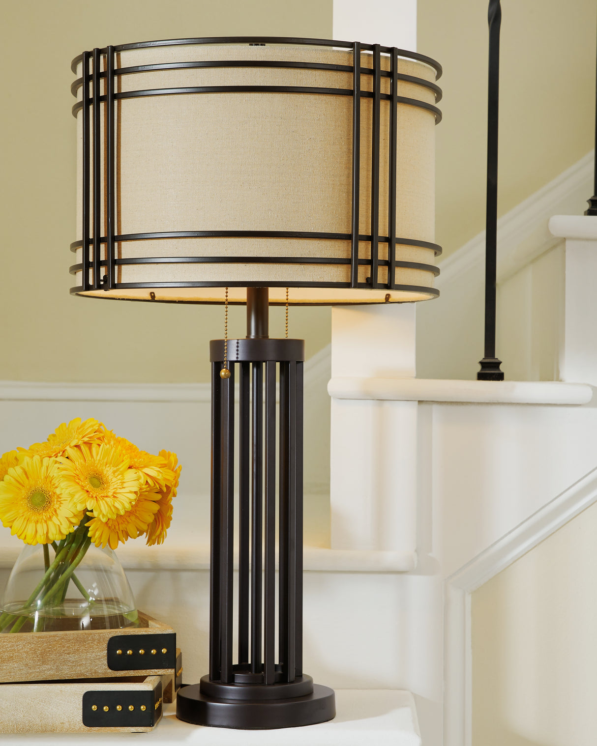 Furniture City - MS - Ashley Furniture - Hanswell Lighting - Table Lamp (Set of 2) / Dark Brown - L208294X2