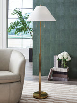 Furniture City - MS - Ashley Furniture - Haigwood Lighting - Metal Floor Lamp (1/CN) / Gold Finish - L208471