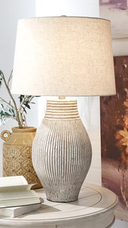 Furniture City - MS - Ashley Furniture - Layal Lighting - Table Lamp (Set of 2) / Beige - L235634X2