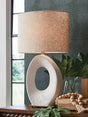 Furniture City - MS - Ashley Furniture - Trentlen Lighting - Paper Table Lamp (1/CN) / Cream/Gold Finish - L235984