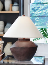 Furniture City - MS - Ashley Furniture - Honsworth Lighting - Poly Table Lamp (1/CN) / Antique Brown - L235994