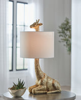 Furniture City - MS - Ashley Furniture - Ferrison Lighting - Poly Table Lamp (1/CN) / Gold Finish - L317004