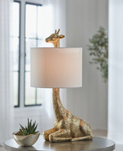Furniture City - MS - Ashley Furniture - Ferrison Lighting - Poly Table Lamp (1/CN) / Gold Finish - L317004