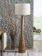 Furniture City - MS - Ashley Furniture - Ailsa Lighting - Wood Floor Lamp (1/CN) / Natural Brown - L329111