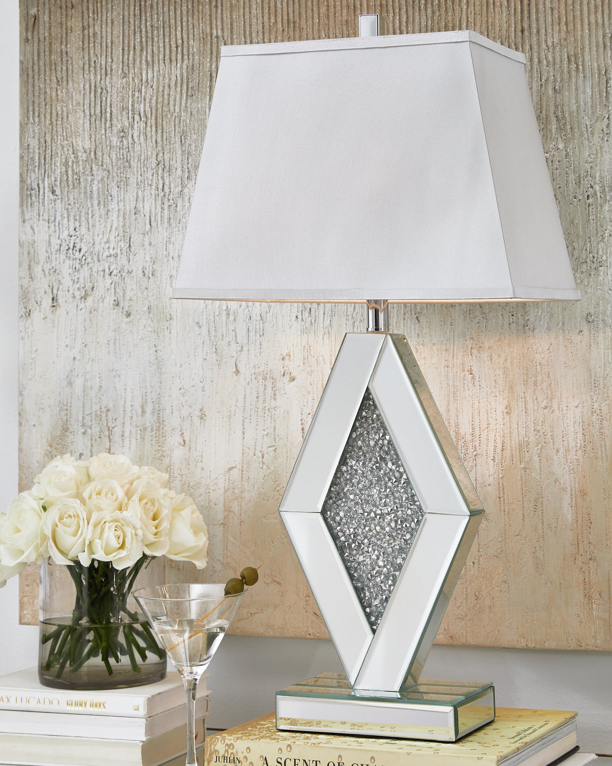 Furniture City - MS - Ashley Furniture - Prunella Lighting - Table Lamp (Set of 2) / Silver Finish - L429034X2