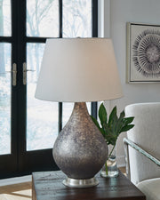 Furniture City - MS - Ashley Furniture - Bluacy Lighting - Glass Table Lamp (1/CN) / Antique Gray - L430834