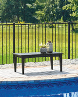 Furniture City - MS - Ashley Furniture - Hyland wave Outdoor - Rectangular Cocktail Table / Black - P108-701