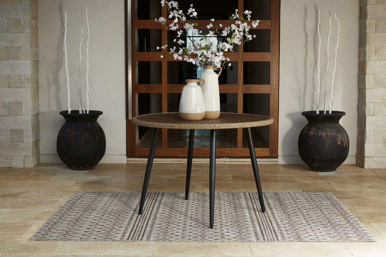 Furniture City - MS - Ashley Furniture - Amaris Outdoor - Chair (Set of 2) / Brown/Black - P369-601