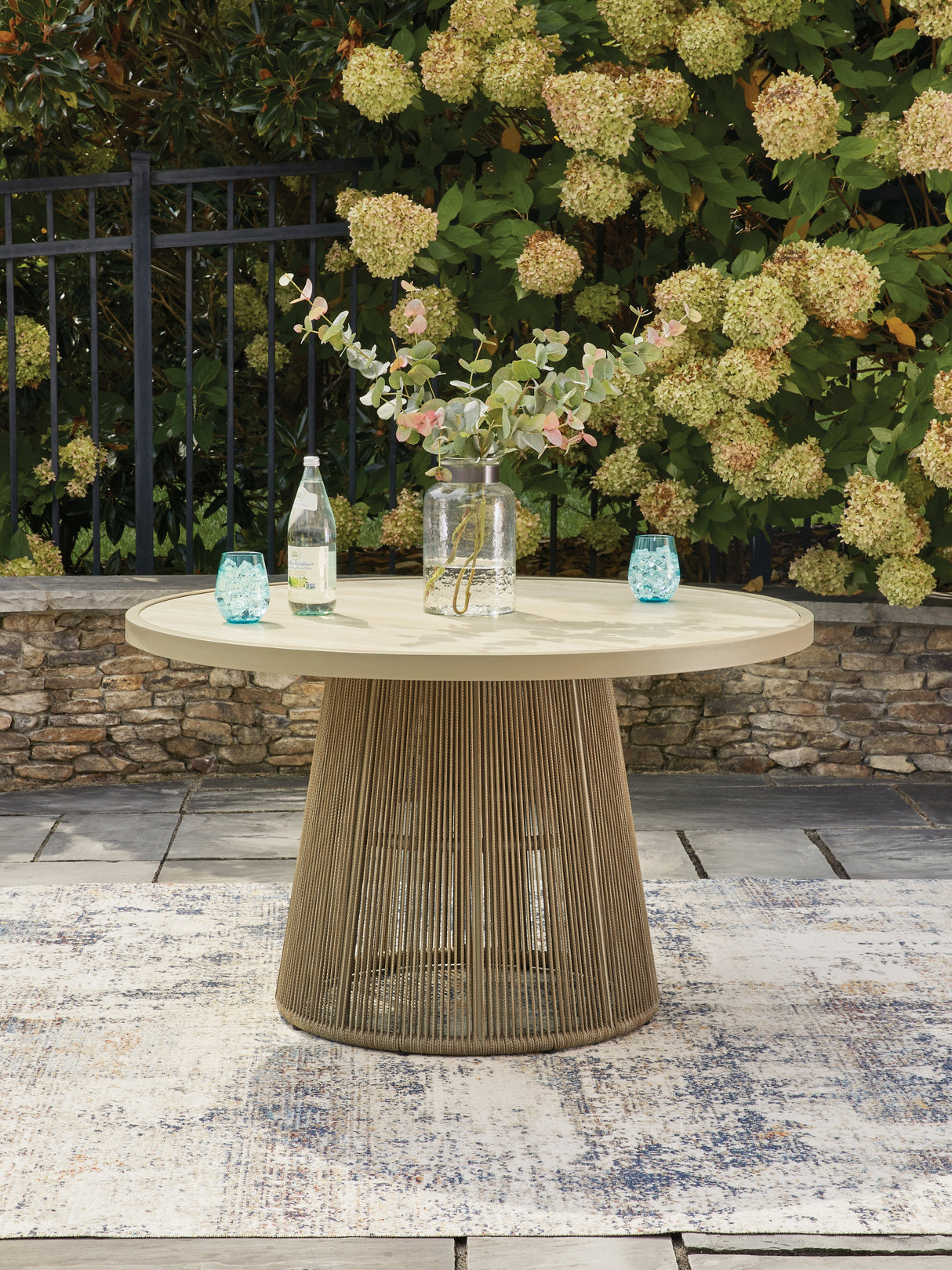 Furniture City - MS - Ashley Furniture - Orchard Beach Outdoor - Outdoor Dining Table / Beige - PCP373P2