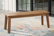 Furniture City - MS - Ashley Furniture - Janiyah Outdoor - Bench / Light Brown - P407-600