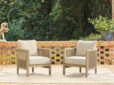 Furniture City - MS - Ashley Furniture - Spooners Cove Outdoor - Lounge Chair w/Cushion (Set of 2) - PCP469-820