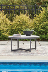 Furniture City - MS - Ashley Furniture - Ocean Beach Outdoor - Round Cocktail Table / Gray - PCP510-708