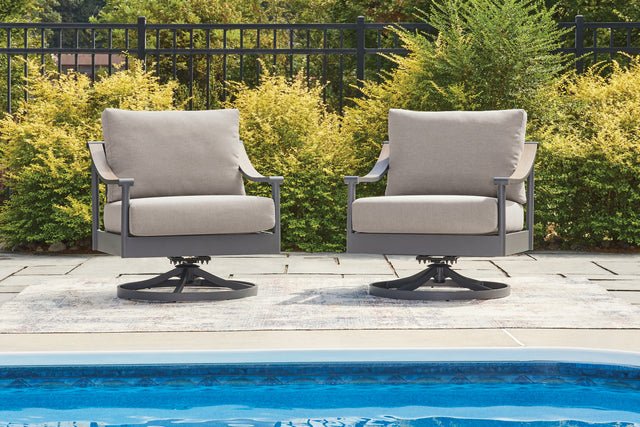 Furniture City - MS - Ashley Furniture - Ocean Beach Outdoor - Swivel Lounge w/ Cushion - PCP510-821