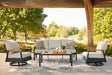 Furniture City - MS - Ashley Furniture - Carmel Highlands Outdoor - Sofa/Chairs/Table Set (4/CN) - PCP513-081