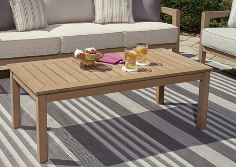 Furniture City - MS - Ashley Furniture - Hallow Creek Outdoor - Sofa with Cushion / Driftwood - P560-838