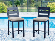 Furniture City - MS - Ashley Furniture - East Beach Outdoor - Barstool (Set of 2) / Navy Blue - PCP587-124