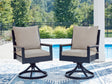 Furniture City - MS - Ashley Furniture - East Beach Outdoor - Swivel Chair w/Cushion (Set of 2) - PCP587-602A
