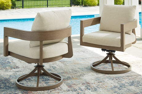 Furniture City - MS - Ashley Furniture - Serene Bay Outdoor - RECT Dining Table w/UMB OPT / Dark Brown - P671-625