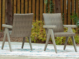 Furniture City - MS - Ashley Furniture - Cliff Trails Outdoor - Arm Chair (Set of 2) / Beige - PCP690-601A