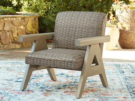 Furniture City - MS - Ashley Furniture - Cliff Trails Outdoor - Square Fire Pit Table / Beige - PCP690-772
