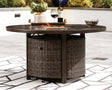 Furniture City - MS - Ashley Furniture - Paradise Trail Outdoor - Outdoor Counter Height Dining Table with 4 Barstools / Medium Brown - P750P5