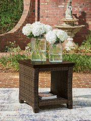 Furniture City - MS - Ashley Furniture - Monterey Point Outdoor - Square End Table / Dark Brown - PCP760-702