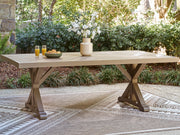 Furniture City - MS - Ashley Furniture - Laguna Heights Outdoor - RECT Dining Table w/UMB OPT / Beige - PCP790-625