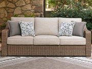 Furniture City - MS - Ashley Furniture - Laguna Heights Outdoor - Sofa with Cushion / Beige - PCP790-838