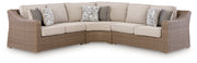 Furniture City - MS - Ashley Furniture - Laguna Heights Outdoor - 3-Piece Outdoor Sectional / Beige - PCP790P1