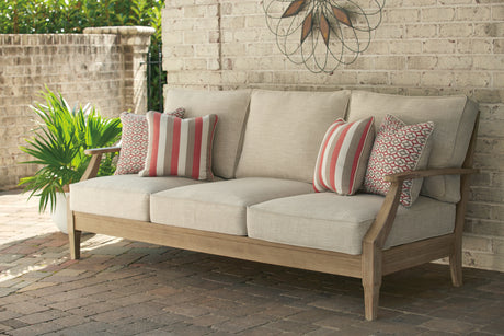 Furniture City - MS - Ashley Furniture - Clare View Outdoor - Armless Chair w/Cushion / Beige - P801-846
