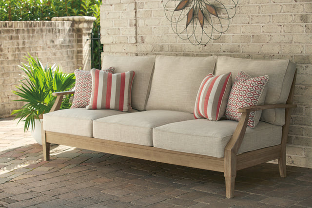 Furniture City - MS - Ashley Furniture - Clare View Outdoor - Armless Chair w/Cushion / Beige - P801-846
