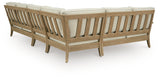 Furniture City - MS - Ashley Furniture - Clare View Outdoor - 4-Piece Outdoor Sectional / Beige - P801P11