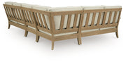 Furniture City - MS - Ashley Furniture - Clare View Outdoor - 4-Piece Outdoor Sectional / Beige - P801P11