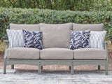Furniture City - MS - Ashley Furniture - Cove Beach Outdoor - Sofa with Cushion / Gray - PCP803-838